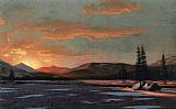 William Bradford Famous Paintings - Winter Sunset